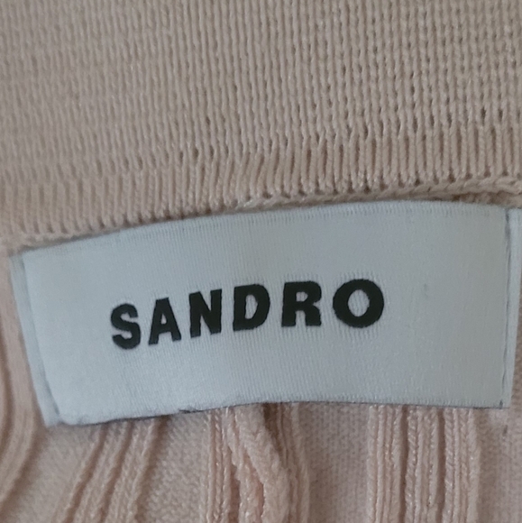 SANDRO ALEXANDRINE RIBBED KNIT DRESS - Picture 12 of 13